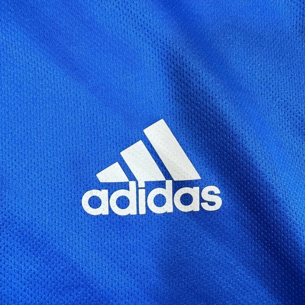 Adidas Shirt Mens‎ Extra Large Blue White Climalite Athletic Performance Tee XL